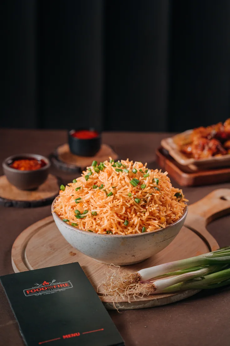 Fragrant fried rice at Food on Fire, Hanamkonda, Warangal
