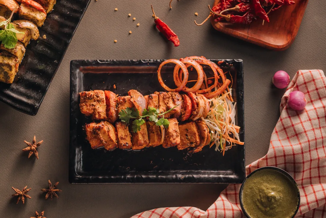 Char-grilled chicken tikka starter at Food on Fire BBQ, Hanamkonda, Warangal